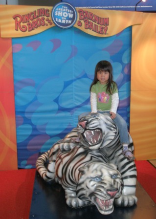 Kasen sitting on the tigers